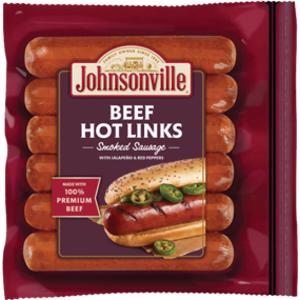 Johnsonville Beef Hot Links Smoked Sausage