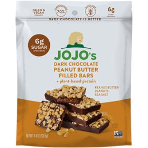 Jojo's Dark Chocolate Peanut Butter Filled Bars