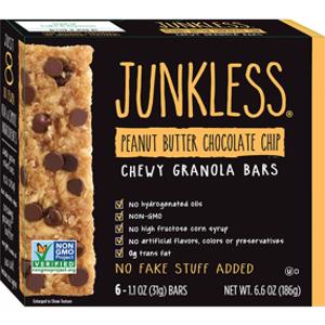 Junkless Peanut Butter Chocolate Chip Chewy Granola Bars