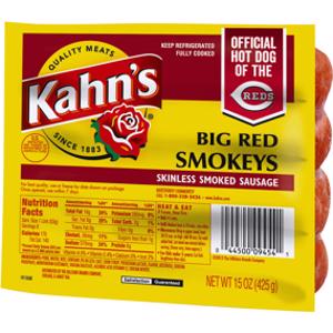 Kahn's Big Red Smokeys Skinless Smoked Sausage