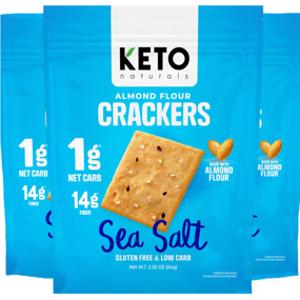 Keto Naturals Sea Salt Almond Flour Crackers