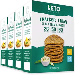 Keto Naturals Sour Cream & Onion Cracker Thins