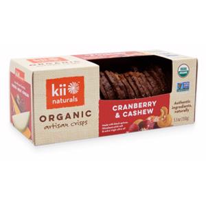 Kii Naturals Organic Cranberry & Cashew Artisan Crisps