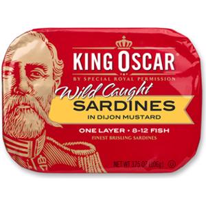 King Oscar Sardines in Dijon Mustard