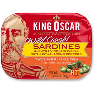King Oscar Sardines w/ Hot Jalapeno Peppers