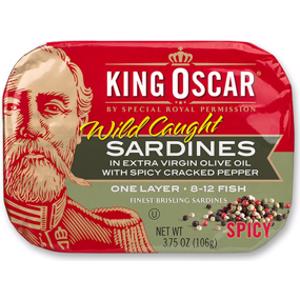 King Oscar Sardines w/ Spicy Cracked Pepper