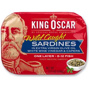 King Oscar Sardines w/ White Wine Vinegar & Capers