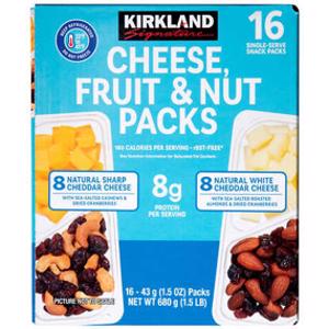 Kirkland Signature Sharp Cheddar Cheese Fruit & Nut Packs