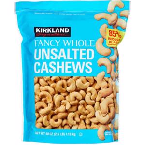 Kirkland Signature Fancy Whole Unsalted Cashews