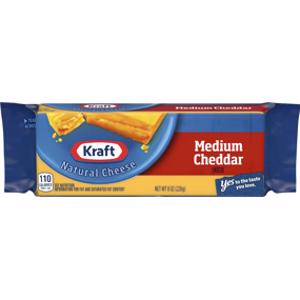 Kraft Medium Cheddar Cheese Block