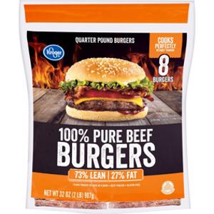 Kroger 73% Lean Pure Beef Burgers