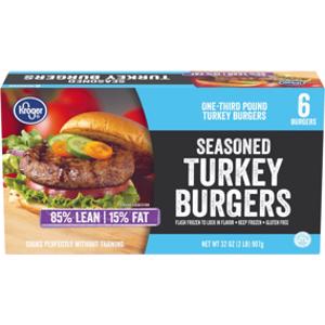 Kroger 85% Lean Seasoned Turkey Burgers