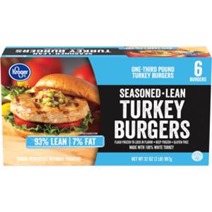 Kroger 93% Lean Seasoned Turkey Burgers
