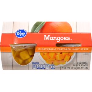 Kroger Diced Mangoes in Light Syrup