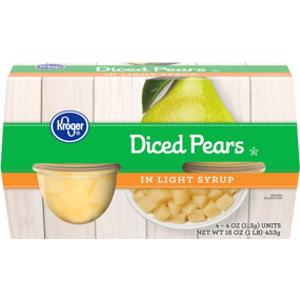 Kroger Diced Pears in Light Syrup