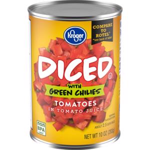 Kroger Diced Tomatoes w/ Green Chilies
