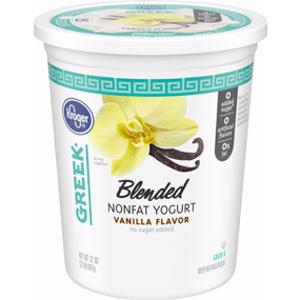 Kroger Greek Blended Vanilla Flavor Nonfat Yogurt
