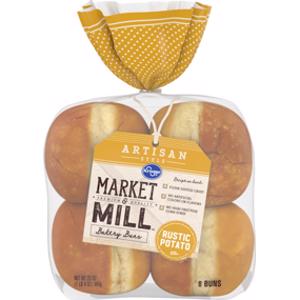 Kroger Market Mill Rustic Potato Hamburger Buns