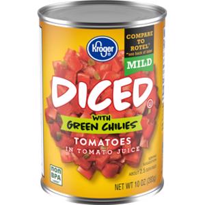 Kroger Mild Diced Tomatoes w/ Green Chilies