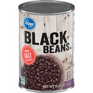 Kroger No Salt Black Beans