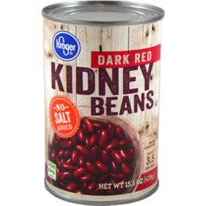 Kroger No Salt Dark Red Kidney Beans