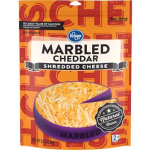 Kroger Shredded Marbled Cheddar Cheese