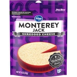 Kroger Shredded Monterey Jack Cheese