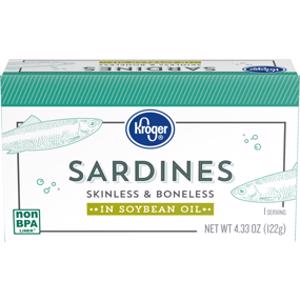 Kroger Skinless Boneless Sardines in Soybean Oil