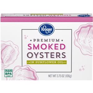 Kroger Smoked Oysters in Sunflower Oil