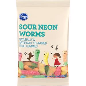 Kroger Sour Neon Worms Gummies