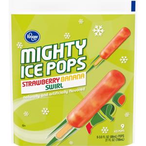 Kroger Strawberry Banana Swirl Mighty Ice Pops