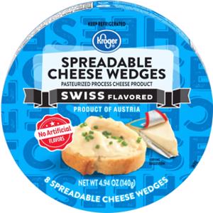 Kroger Swiss Flavored Spreadable Cheese Wedges