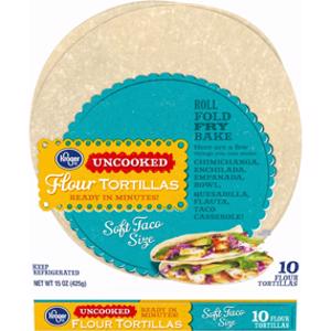 Kroger Uncooked Soft Taco Size Flour Tortillas