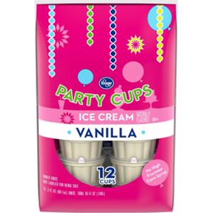 Kroger Vanilla Ice Cream Party Cups