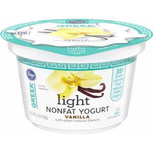 Kroger Vanilla Light Nonfat Greek Yogurt
