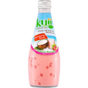 Kuii Strawberrry Coconut Milk Drink w/ Nata de Coco