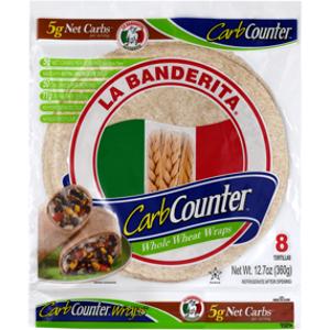 La Banderita Carb Counter Whole Wheat Wraps