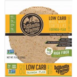 La Tortilla Factory Low Carb Quinoa & Flax Whole Wheat Tortillas