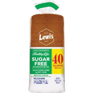 Lewis Bake Shop Healthy Life Sugar Free 100% Whole Wheat Bread