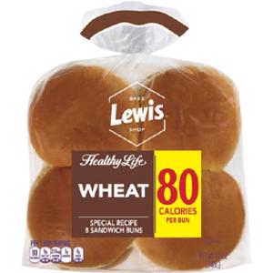 Lewis Bake Shop Healthy Life Wheat Sandwich Buns