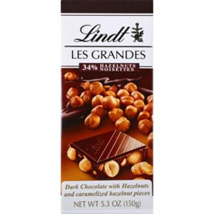 Lindt Les Grandes Dark Chocolate w/ Hazelnuts