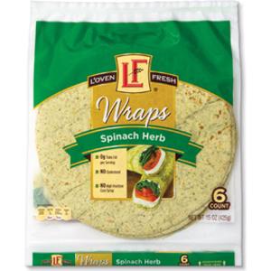 L'Oven Fresh Spinach Herb Wraps