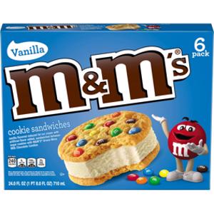 M&M's Vanilla Ice Cream Cookie Sandwich