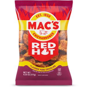 Mac's Chicharrones Red Hot Pork Cracklins