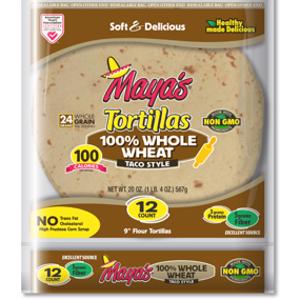 Maya's 100% Whole Wheat Taco Style Tortillas