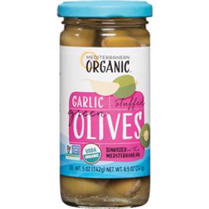 Mediterranean Organic Garlic Stuffed Green Olives