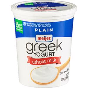 Meijer Whole Milk Plain Greek Yogurt