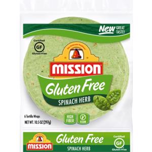 Mission Gluten Free Spinach Herb Tortilla Wraps