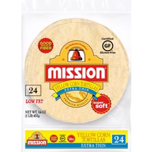 Mission Low Fat Extra Thin Yellow Corn Tortillas