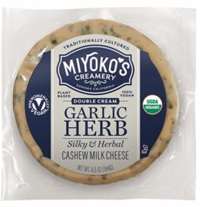 Miyoko's Garlic Herb Double Cream Cheese Wheel
